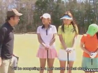 Azijietiškas golfas staigule gauna pakliuvom apie as ninth skylė: x įvertinti filmas 2c | xhamster