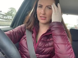 Brunette Medical Driving young female