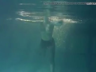 Lozhkova in See Through Shorts in the Pool: Free HD xxx film 35