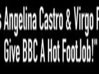 Bbws angelina castro & virgo peridot ge bbc en fantastiskt footjob&excl;