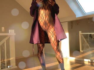 Luxury girl in Burberry Trenchcoat Strips. | xHamster