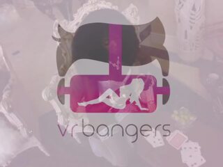 VR BANGERS Two fascinating Black Girls In White Lingerie super sex movie