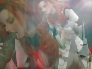 3D Redhead Ruined by Alien Monster