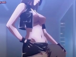Anime prostituert spiller med stor kuk