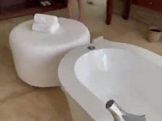Vacation- Amateur lover anal creampie in the bath room