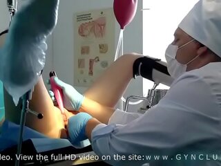 Adolescent examined at a gynecologist's - stormy orgasm