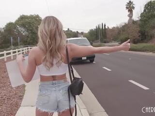 Elite Big Boob Blonde Hitchhiker Get A Van Ride And Hardcore BBC Fuck From A Friendly Driver