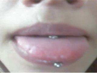 More sexy Latina Pierced Tongue Long Nails Fingernails