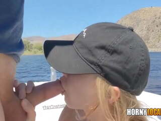 Hot Blonde Rides and Creampie on a Boat: Free adult clip b8 | xHamster