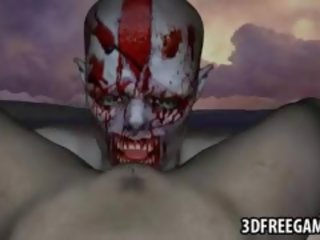 Attractive 3D Zombie cookie Getting Licked And Fucked Hard