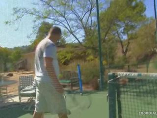 800dad - pawg jaye reste sig slam körd på tennis domstol