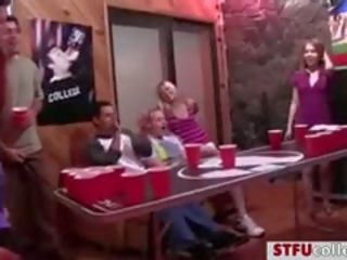 Beer Pong Party produces To Girls Flashing Nice Tits
