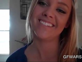 Excited sweetie twat nailed in POV style