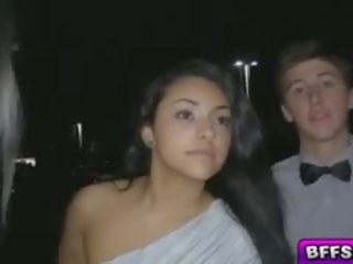 Bffs gets prom night reged clip in the limo