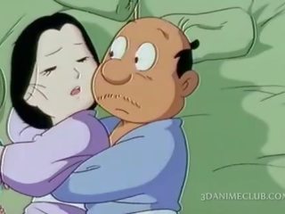 Randy anime husband nailing hard his wifes pussy