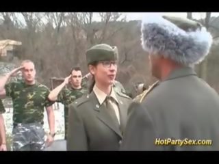 Military adolescent Gets Soldiers Cum