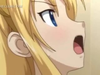 Fragile anime blond pupper slikket og kuse pounded hardt
