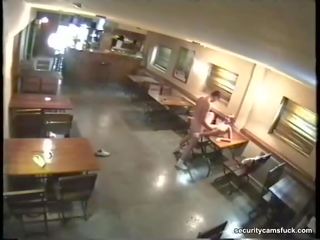 Security Cam catches couple in bar