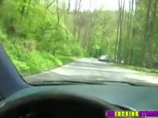Vui thích beatrix hitch một xe hơi được fucked lược