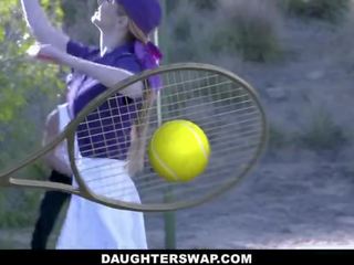 DaughterSwap - Teen Tennis Stars Ride Stepdads dick